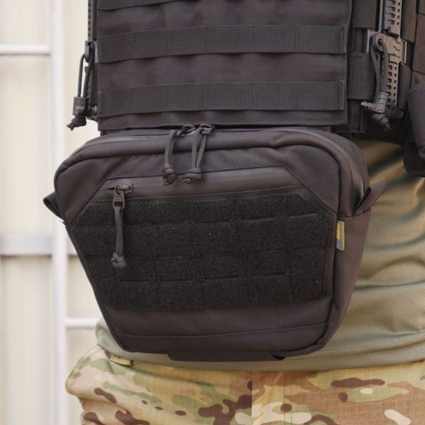 Сумка-напашник XL з балістичним пакетом 1 клас захисту Kiborg GU Сordura Black 82007 фото